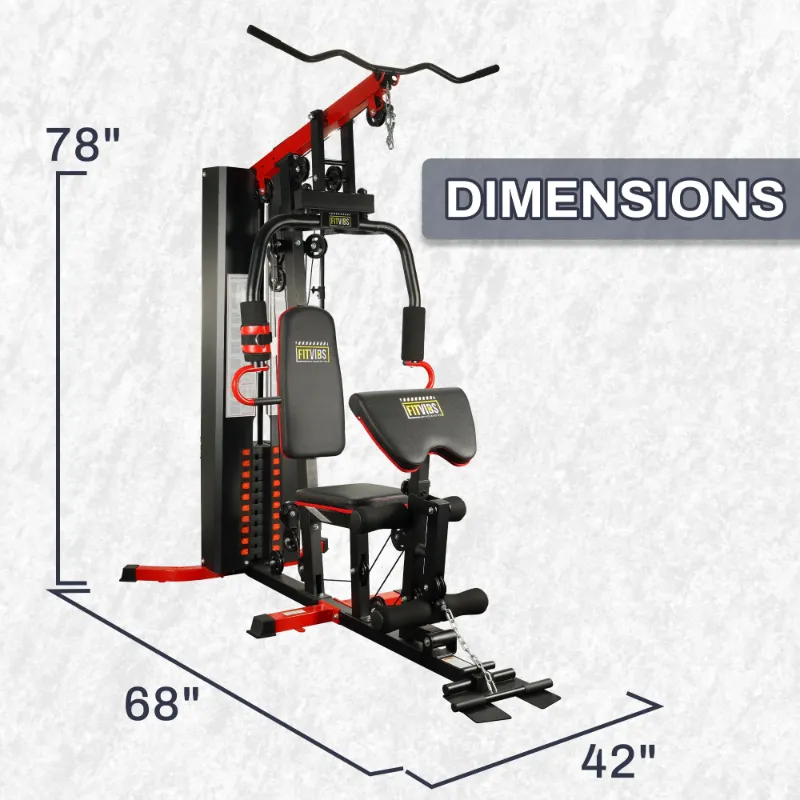 Photo 1 of ********PARTIAL SET BOX 1*********** itvids LX760 Multifunctional Full Home Gym System Workout Station with 122.5 lbs Weight Stack, One Station with Leg Training Pedal
