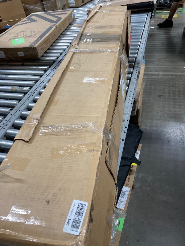 Photo 1 of ***PARTS ONLY -SELLING AS PARTS ONLY)*** Merax Full Size Corner Bed Frames with Desk and Trundle & Storage Shelves Headboard, Pinewood U-Shaped Captain Daybed for Small Room, Bedroom, Guest Room, Kids' Room, White ***(BOX RIPPED/TORN -SOME SCUFFS/SCRATCH