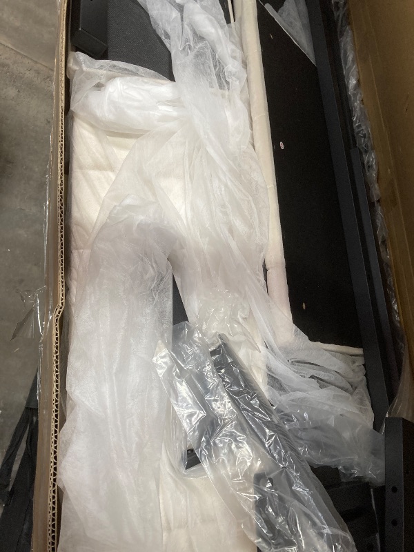 Photo 1 of **MISSING PARTS**Yaheetech Queen Bed Frame Upholstered Platform Bed with 3 Storage Drawers, Large Storage Space/Strong Wooden Slats/Non-Slip and Noise-Free/No Fixed Headboard/No Box Spring Needed/Beige Queen Bed