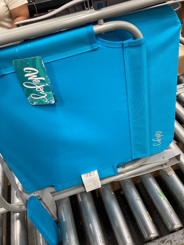 Photo 1 of #WEJOY Folding Backpack Beach Chair, High Back Beach Chairs for Adults, Max Load 300lbs, Outdoor Portable Folding Camping Chair