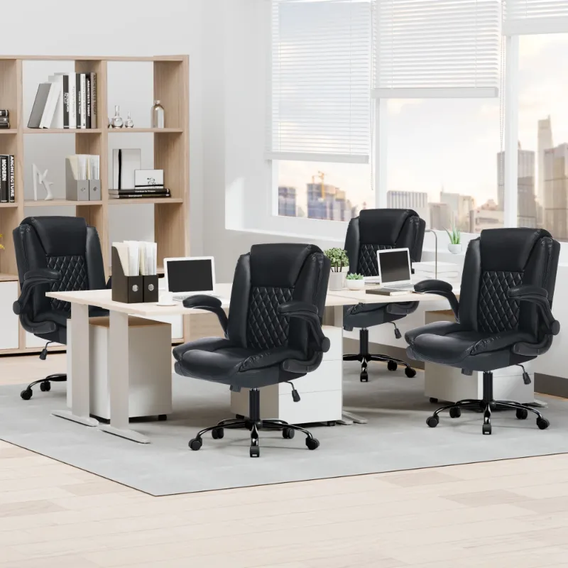 Photo 1 of ***PARTS ONLY -SELLING AS PARTS*** 
JONPONY Big and Tall Office Chair 300LBS Wide Seat Ergonomic Computer Desk Chair High Back Executive Leather Chair Adjustable Task Chair Lumbar Back Support 8 Hours Heavy Duty Design, Black