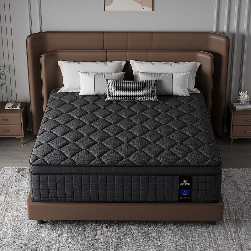 Photo 1 of 10 Inch Full Size Mattress, Medium Firm Hybrid Full Mattresses, Memory Foam Mattress in a Box with Individually Wrapped Pocket Springs, Reinforced Edge Support,Pressure Relief,Motion Isolation
