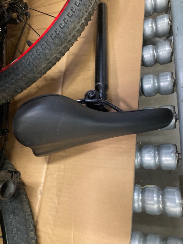 Photo 1 of **MISSING HARDWARE**UBesGoo 29in Mountain Bike for Adult, 21 Speed MTB Bicycle for Men/Women, Dual Disc Brakes, Carbon Steel Frame, Black Red