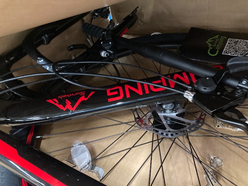 Photo 1 of **MISSING HARDWARE**UBesGoo 29in Mountain Bike for Adult, 21 Speed MTB Bicycle for Men/Women, Dual Disc Brakes, Carbon Steel Frame, Black Red