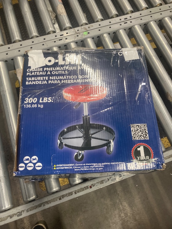 Photo 1 of **PARTS ONLY/MISSING THE SILVER POST**Pro-Lift C-3001 Pneumatic Chair with 300 lbs Capacity – Black / Red