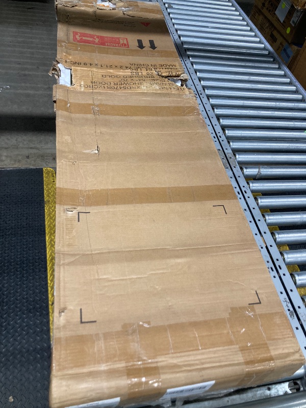 Photo 1 of ****The description and photo are for reference******44"-48" W x70 H Triple Sliding Shower Door, Glass Shower Door with 1/4" (6mm) Clear SGCC Tempered Glass,Brushed Gold Finish,Shower Doors can be Installed Left and Right