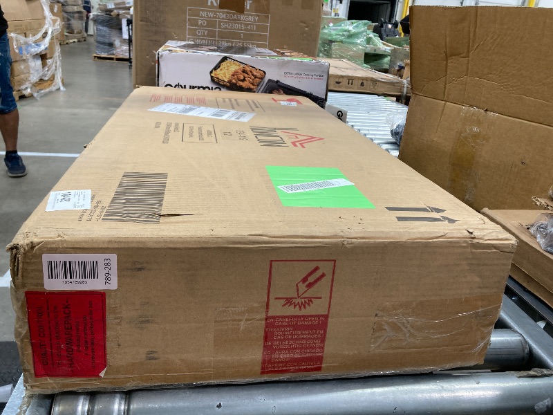 Photo 1 of ***ONLY BOX 1 OF 2****MISSING THE OTHER BOX*****HOMCOM Sideboard Buffet Cabinet, Kitchen Cabinet, Coffee Bar Cabinet with 4 Drawers and 2 Louvered Doors for Living Room, Kitchen, White