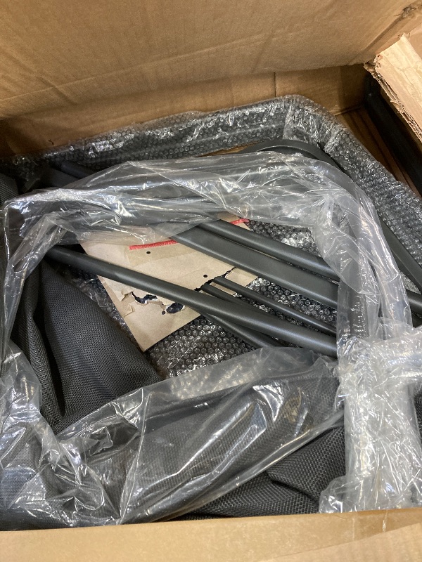 Photo 1 of **MISSING ONE CHAIR**Ainfox 3 Pieces Patio Bistro Set Outdoor Furniture Set Textilene Chairs and Coffee Table Conversation Set Grey