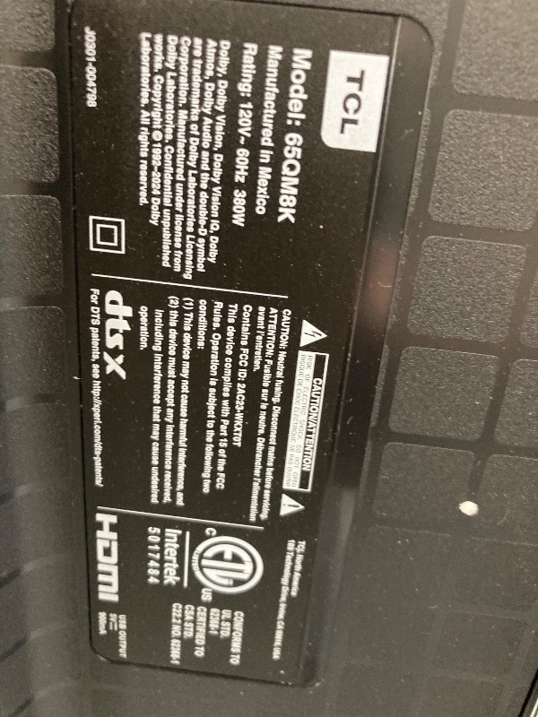 Photo 1 of TCL 65-Inch Class QM8K Series QD-Mini LED 4K UHD Google Smart TV Next Generation Mini-LED TV - QLED, 144hz, 288hz VRR, No Bezel Design, Unrivaled Picture Quality, Ai Processing (65QM8K, 2025 Model)