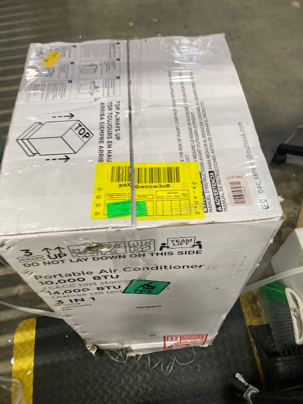 Photo 1 of 14,000 BTU Portable Air Conditioner Cools Up to 700 Sq.Ft, 3-IN-1 Energy Efficient Portable AC Unit with Remote Control & Installation Kits for Large Room, Campervan, Office, Temporary Space
