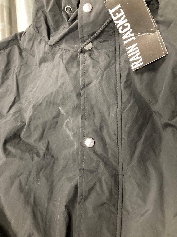 Photo 1 of **HAS SMALL SPOT-SEE PIC**American Trends Packable Waterproof Rain Jacket Women with Hood Raincoat Windbreaker Long Hooded Trench Coats S-2XL Available BLACK