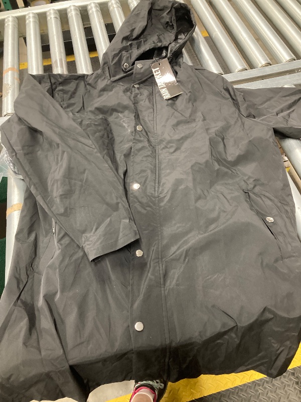 Photo 1 of **HAS SMALL SPOT-SEE PIC**American Trends Packable Waterproof Rain Jacket Women with Hood Raincoat Windbreaker Long Hooded Trench Coats S-2XL Available BLACK