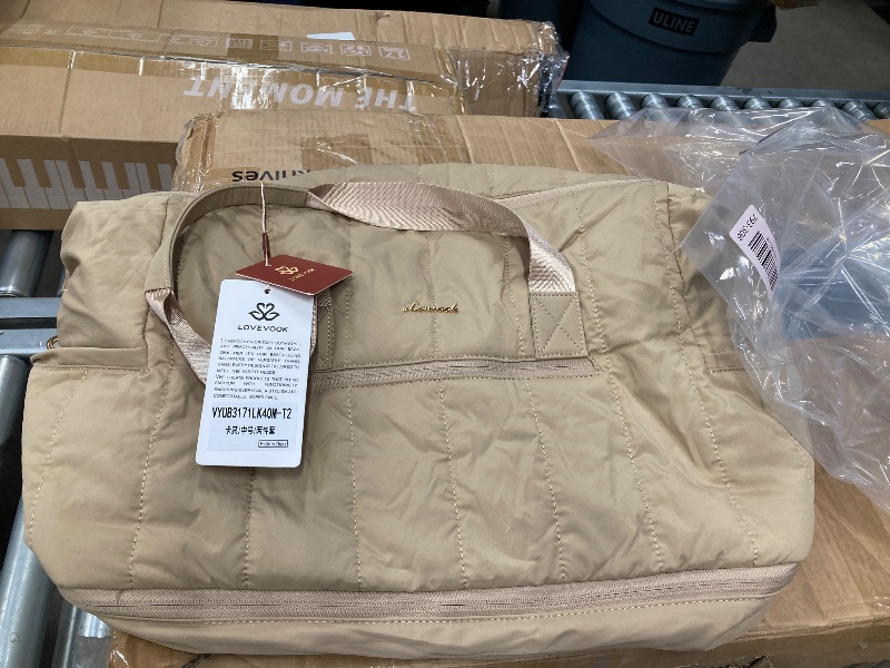 Photo 1 of **MISSING THE SMALL BAG**LOVEVOOK Travel Duffle Bag,Puffer Weekender Bags For Women with Shoe Compartment,42L Carry On Duffel Bags For Airplanes,Hospital Bag for Labor and Delivery,Overnight Bsg With Toiletry,2Pcs Set