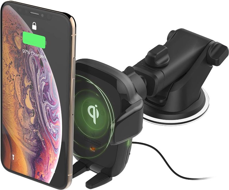 Photo 1 of **MISSING CAR CHARGER/NOT IN ORIGINAL PACKAGE**iOttie Auto Sense Qi Wireless Car Charger - Automatic Clamping Dashboard Phone Mount with Wireless Charging for Google Pixel, iPhone, Samsung Galaxy, Huawei, LG, and other Smartphones.