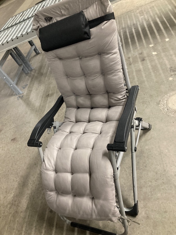 Photo 1 of ***used***  Suteck Zero Gravity Chair, Reclining Camping Lounge Chair w/Removable Cushion, Upgraded Lock and Cup Holder, Reclining Patio Chairs Folding Recliner for Indoor and Outdoor