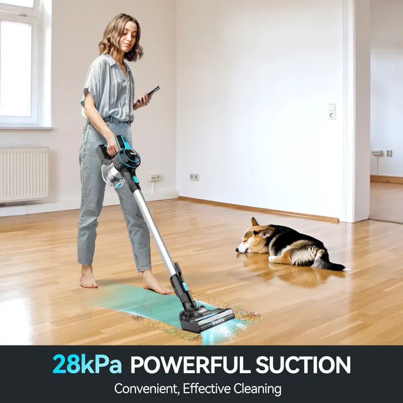 Photo 1 of **DOES NOT POWER ON/PARTS ONLY**INSE Cordless Vacuum Cleaner,6-in-1 Rechargeable Stick Vacuum Lightweight for Carpet Hardfloor Pet Hair Home,N520 Blue