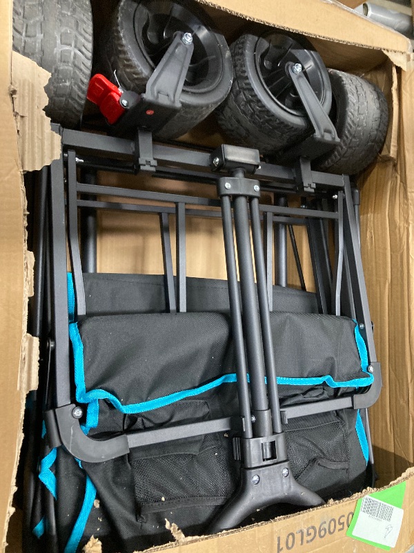 Photo 1 of ***IMAGE REFERENCE****3 in 1 Collapsible Wagon with 300lbs Weight Capacity,150L Heavy Duty Utility Cart with Removable Canopy,with Big All-Terrain Beach Wheels & Drink Holders,Black