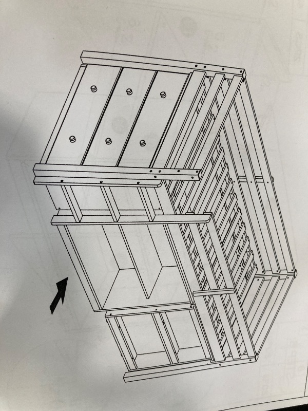 Photo 1 of ****PARTS ONLY****
Ball & Cast Twin Loft Bed with Storage Cabinet and Drawer,Rubber Wood Bed Frame w/Safety Guardrail & Ladder,Space-Saving Furniture for Girls Boys Student Dorms,White