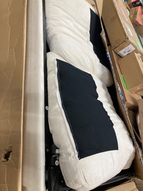 Photo 1 of ***6 BOX****GarveeHome Sectional Sleeper Sofa with Pull Out Bed, Chenille Modular Sectional Couch with Pull Out Couch and Storage Seat & 2 Ottomans, Convertible Couches for Living Room