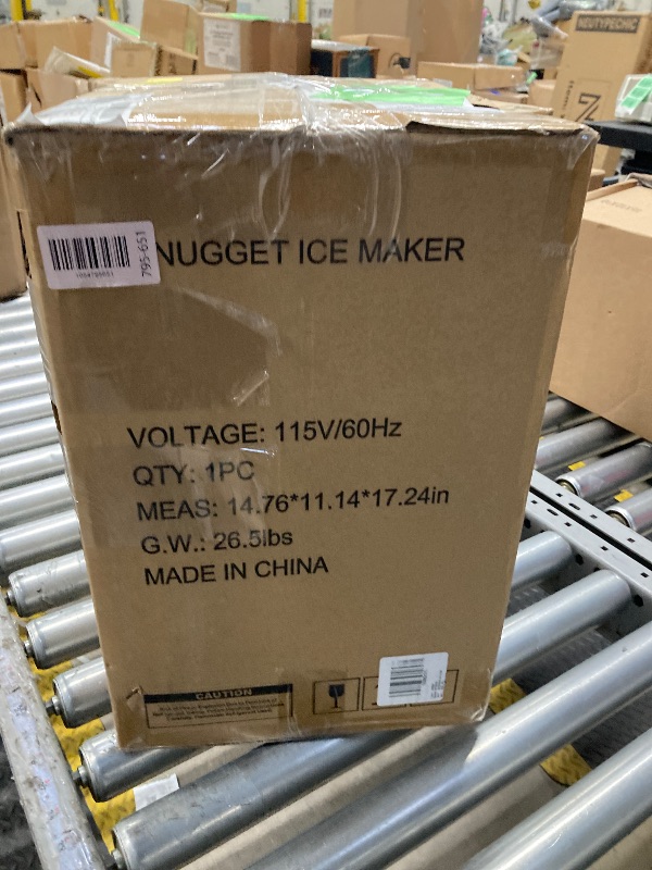 Photo 1 of ***COLOR REFERENCE***Nugget Ice Maker Countertop, 44lbs Per Day Chewable Pebble Nugget Ice Machine with Touch Screen for Home, Kitchen, Office, Stainless Steel,