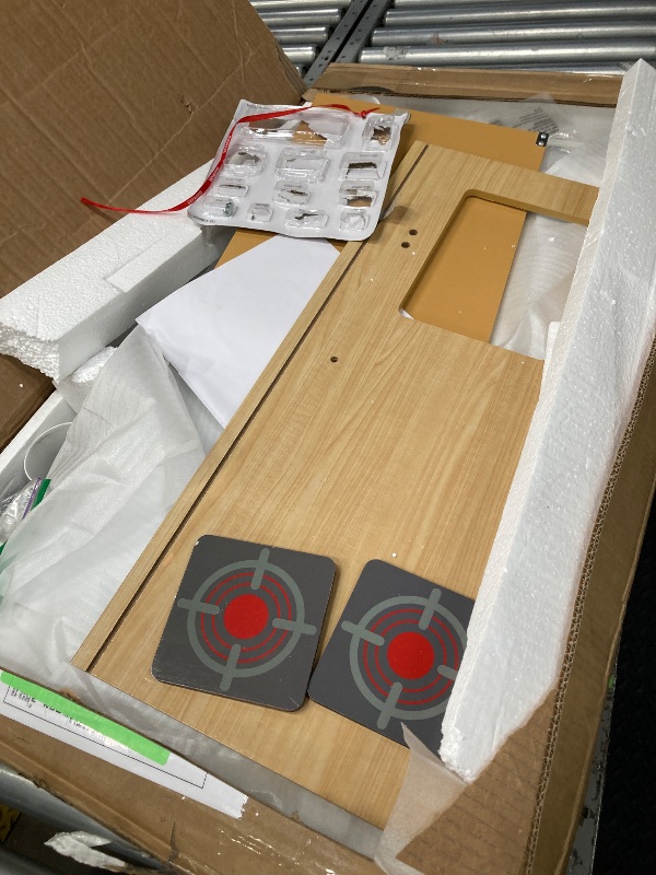 Photo 1 of ***MISSING PART  SCREWS**Teamson Kids Little Chef Morocco Play Kitchen & 11 Pc. Acc., Oven, Washing Machine, Ice Dispenser Chalkboard on Refrigerator, White/Natural