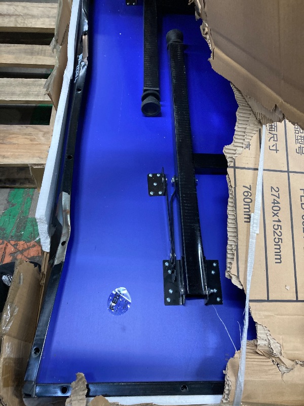 Photo 1 of ***major  damage***Ping Pong Table, 18mm Thick Tabletop Professional Ping Pong Table with Quick Clamp Net and ping Pong Paddle, Tournament Quality, 10 Minute Easy Assembly, Weatherproof Indoor & Outdoor