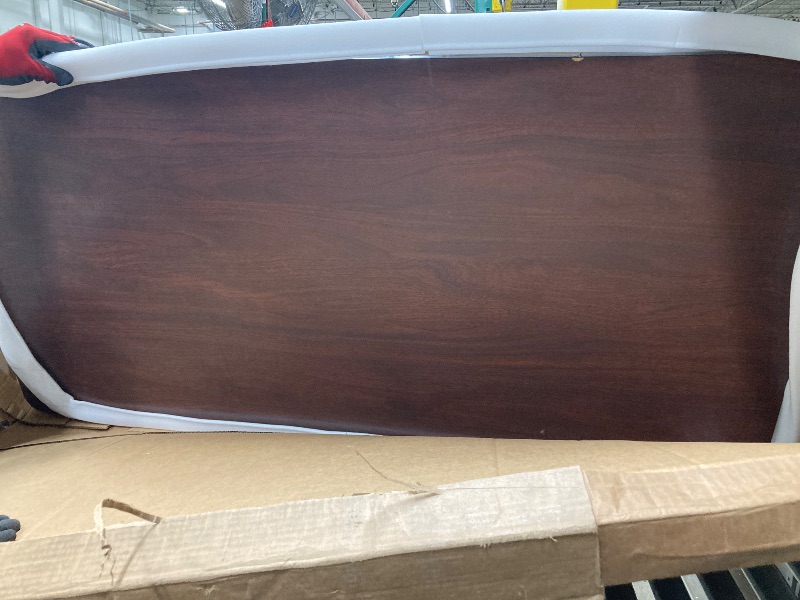 Photo 1 of ***PARTIAL SET ONLY JUST THE TABLE***Correll 30"x60" Rectangular Pub Table, 29" High Dining Cocktail Table, Durable Mahogany High Pressure Laminate Top, Cast Iron Base, USA, Leveling Glides