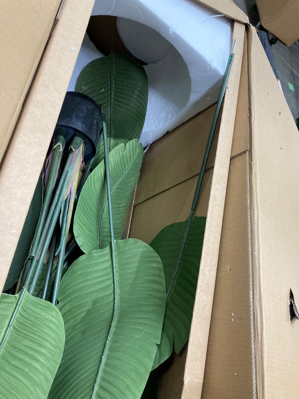 Photo 1 of **used***CAPHAUS 7 Feet Artificial Bird of Paradise, 84 Inch with 17 Trunks, Premium UV Resistant Lifelike Fake Plant in Pot with Dried Moss for Office, Indoor/Outdoor Use & Tropical Home Décor