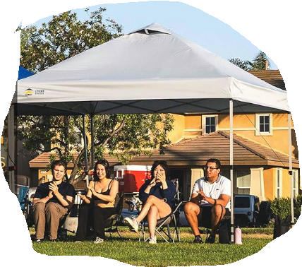 Photo 1 of **missing parts  used***COBIZI 10X10 Pop up Canopy Tent for Party EZ Outdoor Canopy Portable Commercial Instant Canopy Shelter Tent Waterproof Gazebo Heavy Duty Canopy with 4