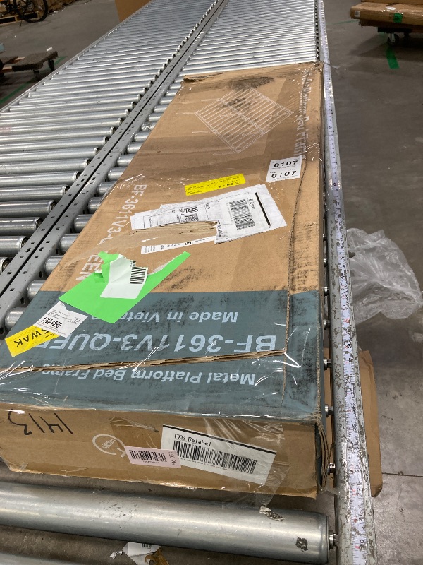 Photo 1 of **used  missing partss***ZUNMOS 14 Inches Queen Bed Frame, Heavy Duty Metal Platform with Storage Space Under Frame, No Box Spring Needed Queen Size Bed Frame, Black