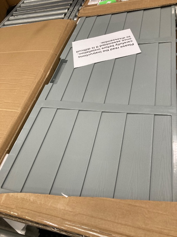 Photo 1 of ***used missing parts**Ktaxon 75gal Outdoor Garden Plastic Storage Deck Box Chest Tools Black Grey
