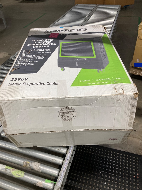 Photo 1 of **it's missing wheels used missing parts ***OEMTOOLS 23969 Swamp Cooler Air Conditioner Portable, 3-Speed Fan, Cools 1600 sq ft, 5300 CFM Mobile Swamp Cooler