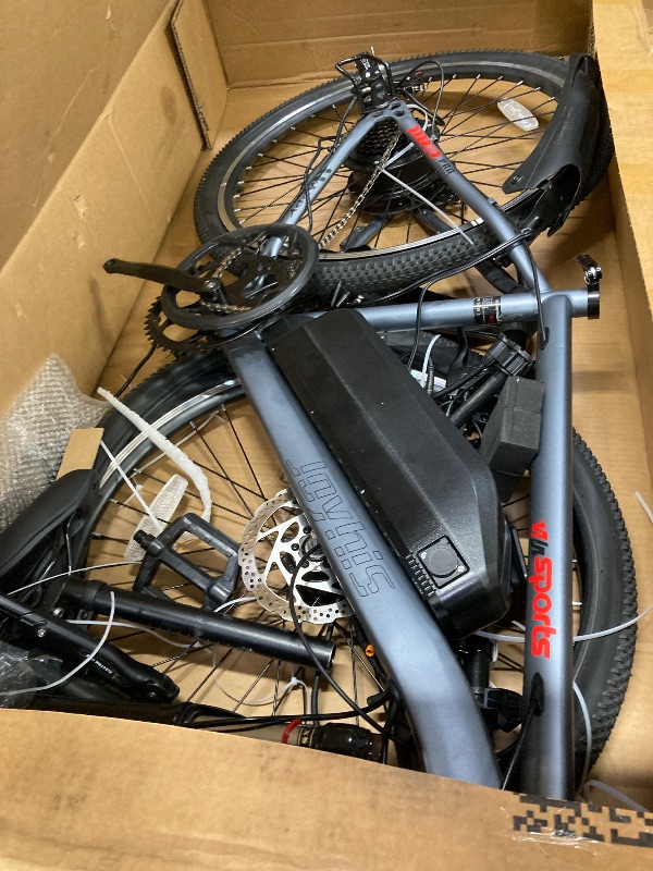 Photo 1 of ****USED ,MISSING PARTS,  FUNTIONTIONAL UNTESTED ******lectric Bike for Adults, 26'' Up to 50 Miles 20MPH Electric Mountain Bike with 48V 430W Removable Battery UL2849 (Grey)