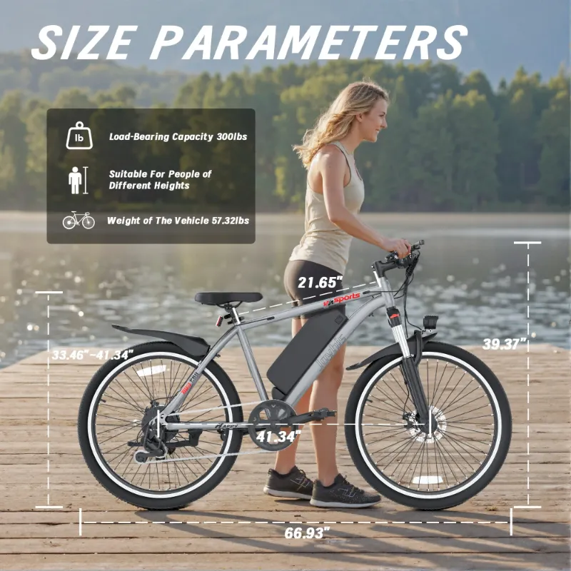 Photo 1 of ****USED ,MISSING PARTS,  FUNTIONTIONAL UNTESTED ******lectric Bike for Adults, 26'' Up to 50 Miles 20MPH Electric Mountain Bike with 48V 430W Removable Battery UL2849 (Grey)