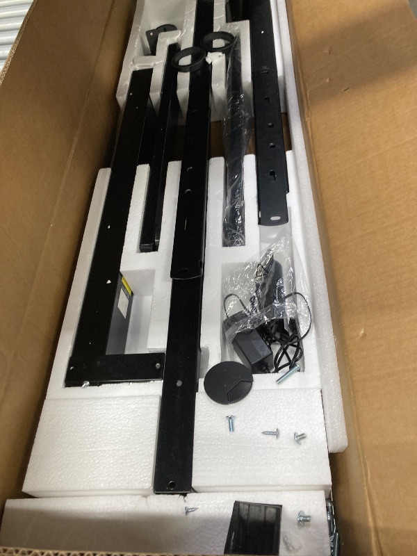 Photo 1 of **  USE,  MISSING PARTS*  edx Electric Standing Desk, Height Adjustable Desk, 55 x 24 Inches Ergonomic Stand up Desk with Memory Preset and T-Shaped Metal Bracket for Home Office