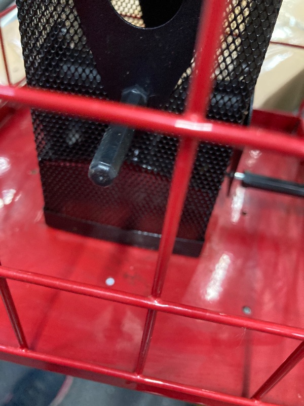 Photo 1 of ***vERY USED***

Kingsyard Squirrel Proof Caged Bird Feeder for Outdoor Hanging - Weatherproof Metal Mesh Tube Finch Bird Feeder with 4 Ports for Nyjer/Thistle Seed, Small Birds Goldfinches, Chickadees, Red