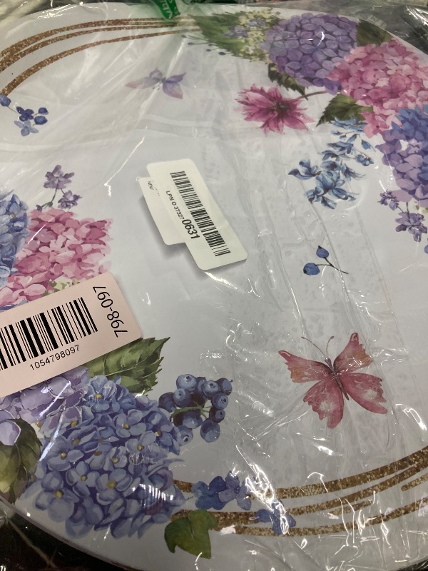 Photo 1 of ****Partial set***

Paper Placemats Disposable  Pack Hydrangea Placemats 13.4 Inch Hydrangea Floral Place Mats Round Table Mats Spring Summer Table Mats for Birthday Wedding Party Supplies