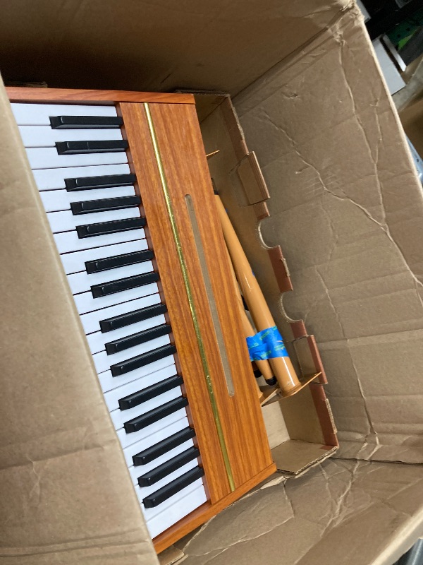 Photo 1 of ***Partial set****
UISCOM Kids Keyboard Piano, 37 Keys Digital Piano, Toddler Musical Instruments, Wooden Kids Piano with Bench, Toddler Piano for 3+ Girls and Boys, Brown