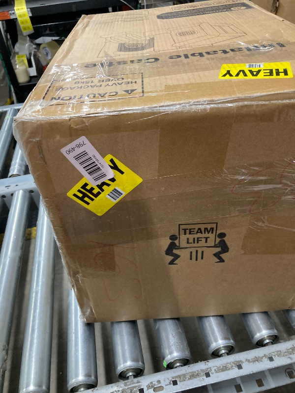 Photo 1 of ****Partial set****
WELLFUNTIME Inflatable Bounce House with Blower, Jumping Castle Slide, Kids Bouncer with Ball Pit, Basketball Rim, Dart Target Game