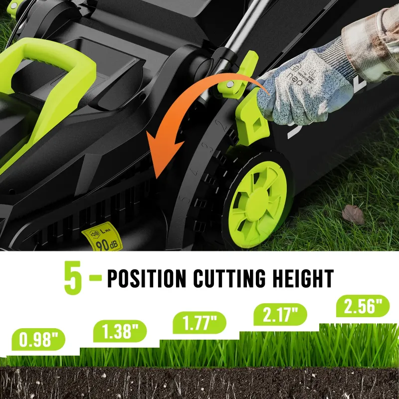 Photo 1 of *** Parts only***
Steelite 13-Inch Cordless Lawn Mower, 21V Electric Lawn Mowers with Brushless Motor for Garden,5 Heights Adjustment, 4.0Ah Battery & Charger Included
