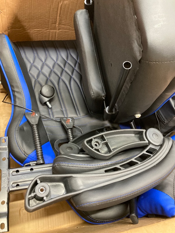 Photo 1 of ***Partial only***
JONPONY Big and Tall Gaming Chair, Ergonomic Design, Gamer Chair PU Leather with Footrest and Lumbar Support, High Back Office Chair Support 8 Hours Long Sitting, Computer Chair,Black Blue
**