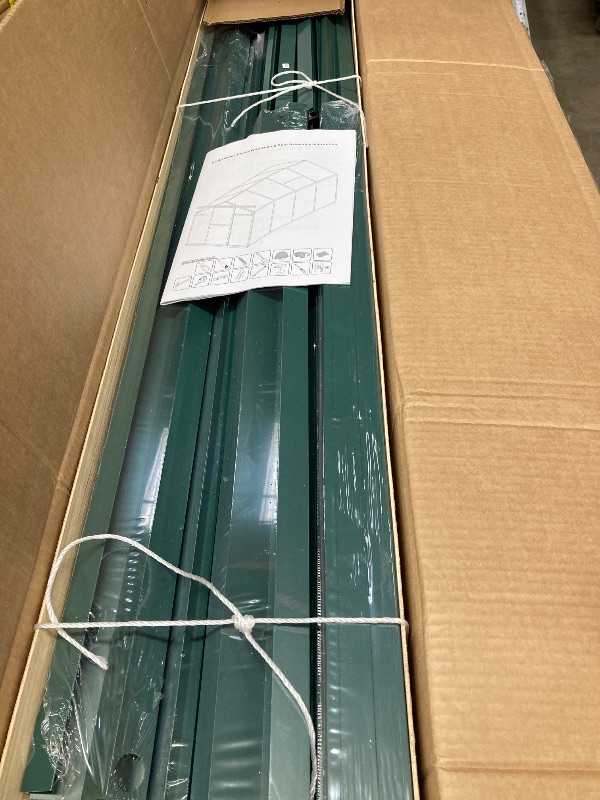 Photo 1 of ***Box 1 of 2***
****Partial set***

Garvee Pop up Walk-in Greenhouse, 8'x6', for Garden Patio Backyard, Green
