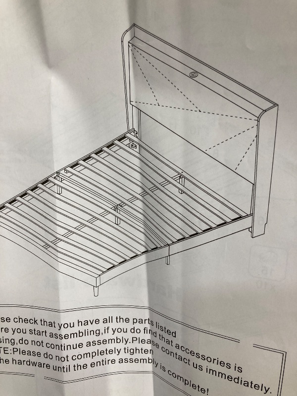Photo 1 of ***Parts only***
upholstered platform bed