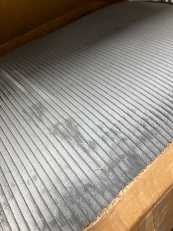 Photo 1 of **MISSING PARTS/INCOMPLETE SET/ONLY CUSHIONS AND ONE SIDE**83" Corduroy Sofa,Loveseat Sofa with Extra Deep Seat Couches ,Comfy Upholstered Couch for Living Room,Tool-Free Setup with 2 Pillows,Gray