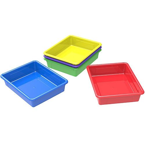 Photo 1 of **ONLY YELLOW** Storex Plastic Storage Tray Letter-Size Paper Sorter Assorted Colors 5-Pack
