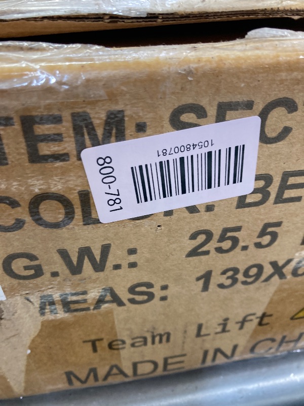Photo 1 of **DOESNT COME WITH PILLOWS**  Sectional Loveseat, Beige