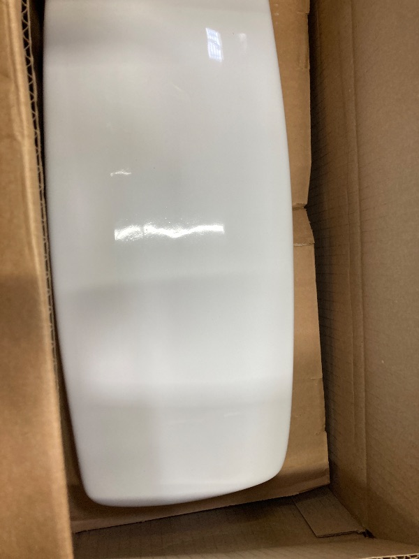 Photo 1 of **ONLY THE TANK OF THE TOILET** TOTO Drake Transitional Two-Piece Round 1.28 GPF Universal Height TORNADO FLUSH Toilet with CEFIONTECT, Cotton White - CST785CEFG#01