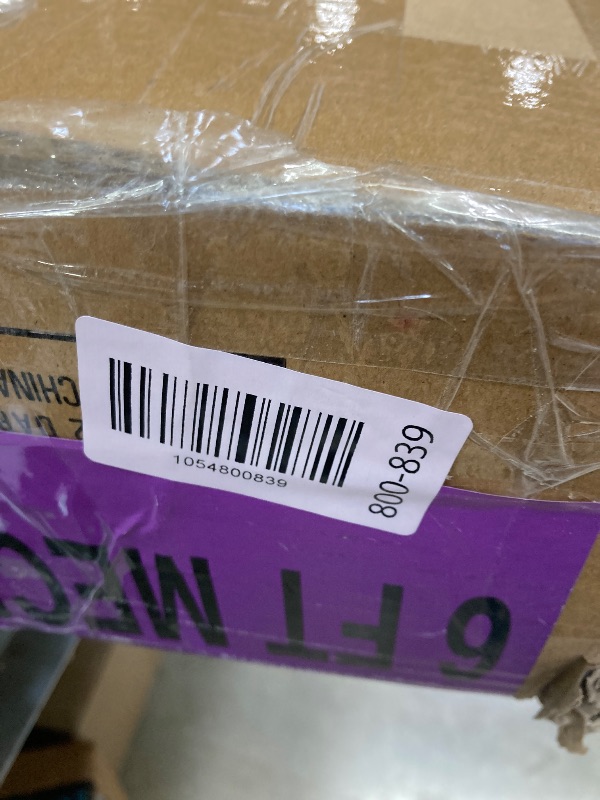 Photo 1 of ***(DAMAGED, SLIGHT CUT IN FABRIC)*** 
Gruwans Queen Size Bed Frame with Upholstered Wingback Headboard, Easy Assembly Platform Bed, Wooden Slat Support No Box Spring Needed, Dark Brown Leather