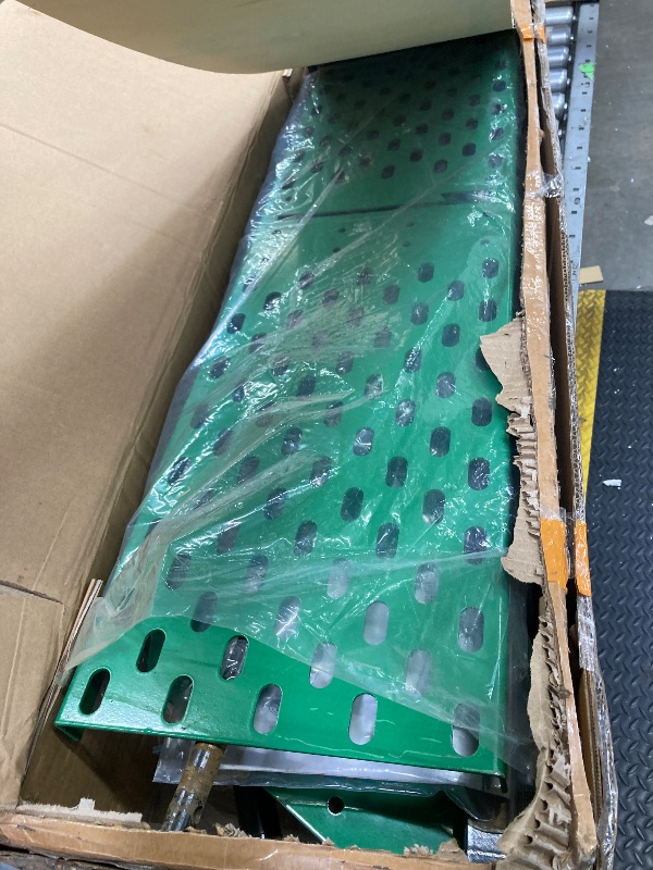 Photo 1 of ***minor damage***PPOLB 40" Plug Aerator Tow Behind, Lawn Aerator Tow Behind with Universal Hich, Green Painted Galvanized Steel with Tray and Inflatable Wheels, Pull Behind Aerator for Garden, Farm and Lawn