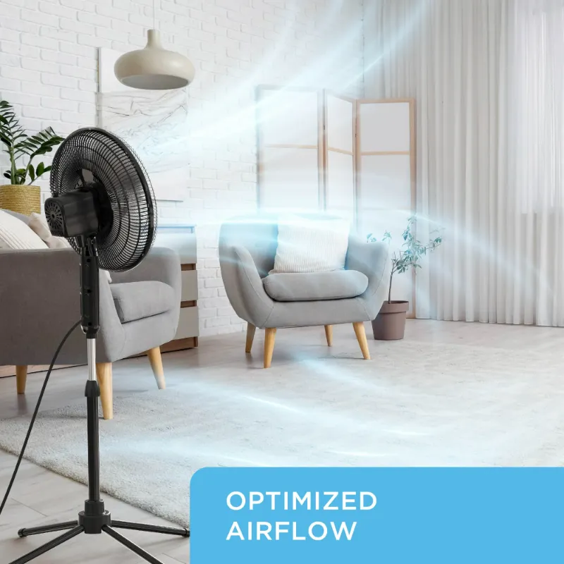 Photo 1 of *** no functional ****Airtek Oscillating Fan, Adjustable-Height Pedestal Fan with Wide Area Oscillation, 16”

